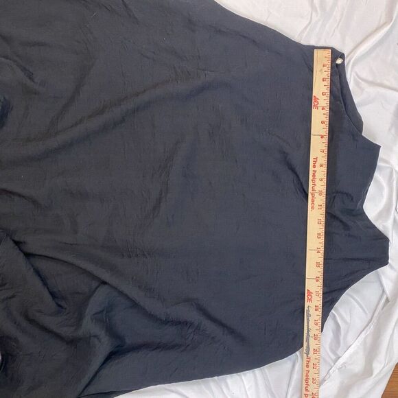 Anthropologie Moon River Sz L Dress NWT Crepe Coastal Mini Beach Vacation Black - Picture 10 of 11